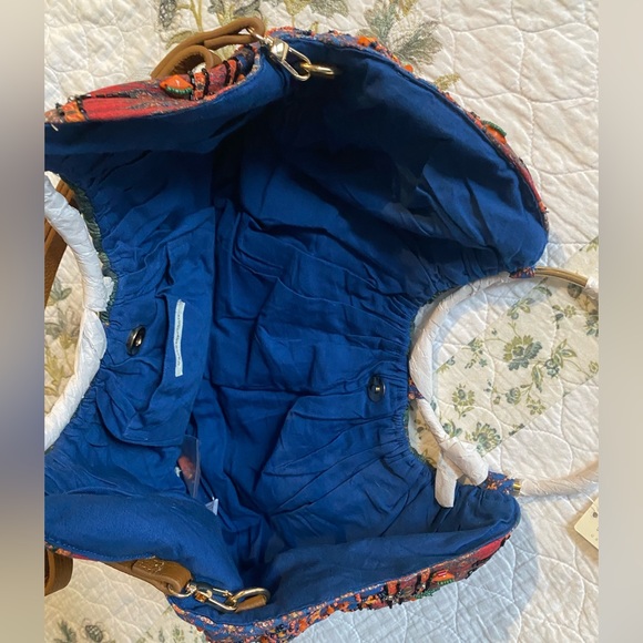 Anthropologie Embellished Quilted Satchel - Picture 2 of 3